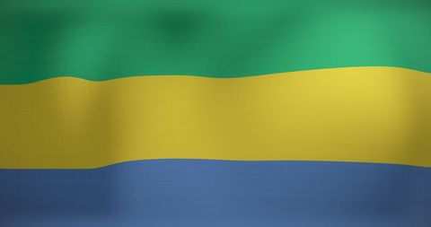 Waving Gabon Flag Symbol of National Pride