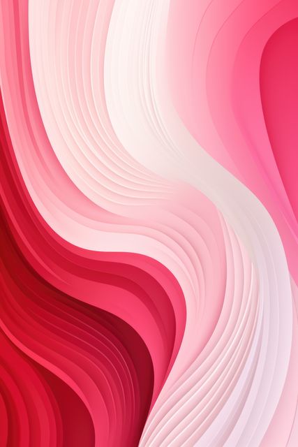 This abstract image features wavy, flowing patterns in shades of pink and red, creating a dynamic and modern aesthetic. The multiple layers and curves add depth and intrigue, making it suitable for use as a background in graphic design projects, presentations, websites, or social media posts. It can also be used as a decorative element in print materials or as inspiration for digital art concepts.
