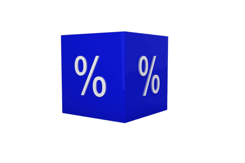 White Percent Symbol on Blue Cube Transparent Background - Download Free Stock Videos Pikwizard.com