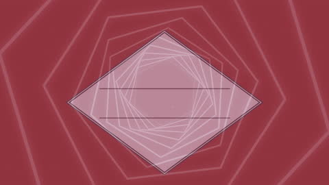 Geometric Animation with Shapes on Red Background