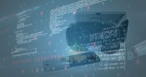 Digital interface overlay on vr headset and smartphone