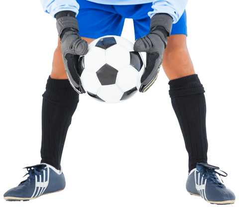 Caucasian Goalkeeper Holding Soccer Ball on Transparent Background - Download Free Stock Videos Pikwizard.com