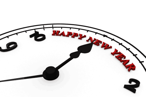 transparent festive clock with happy new year message - Download Free Stock Videos Pikwizard.com