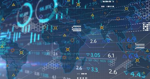 Global Financial Data Processing and Digital Interface - Download Free Stock Images Pikwizard.com