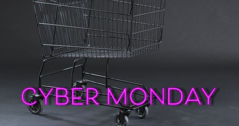 Cyber Monday Shopping Cart Silent Advertisement - Download Free Stock Images Pikwizard.com