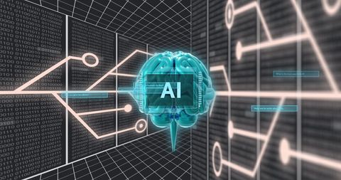 Futuristic Digital Brain Concept with AI Interface - Download Free Stock Images Pikwizard.com