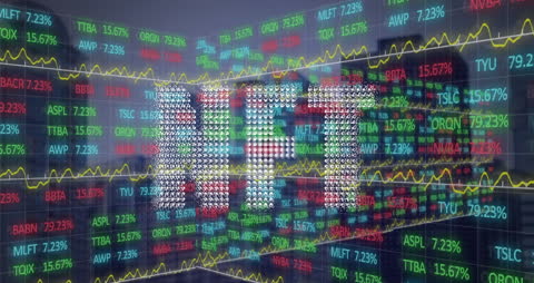 NFT Concept with Dynamic Financial Data Overlay