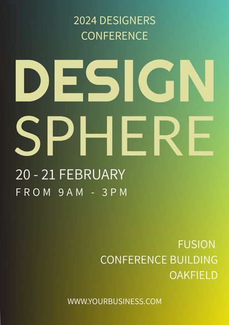 Design Sphere 2024 Designers Conference Gradient Background Poster - Download Free Stock Videos Pikwizard.com