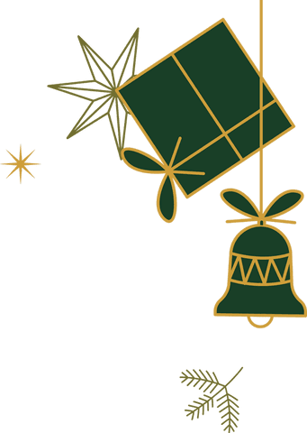 Festive Transparent Holiday Ornament with Gift and Bells - Download Free Stock Videos Pikwizard.com