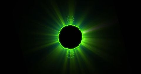 Vibrant Green Eclipse on Black Digital Background - Download Free Stock Images Pikwizard.com