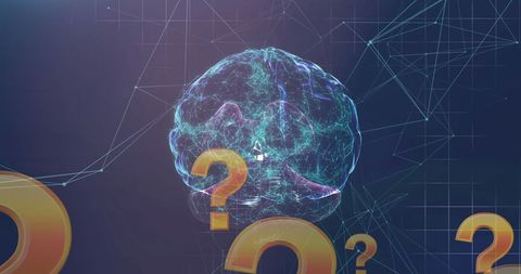 Digital Interface with Media Icons and Brain Illustration - Download Free Stock Images Pikwizard.com
