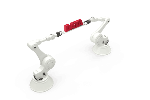 robotic arms holding data text iconography transparent design - Download Free Stock Videos Pikwizard.com