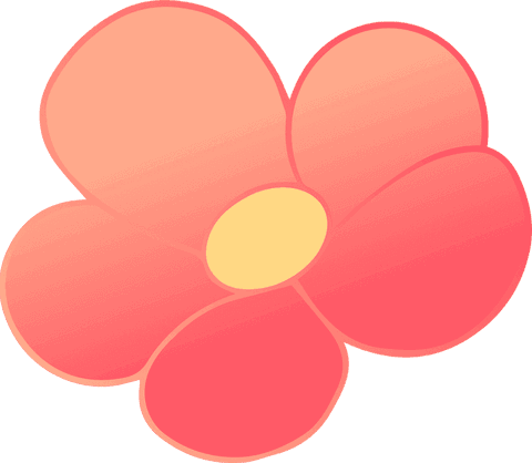 Vibrant Coral Flower with Transparent Background for Graphic Design