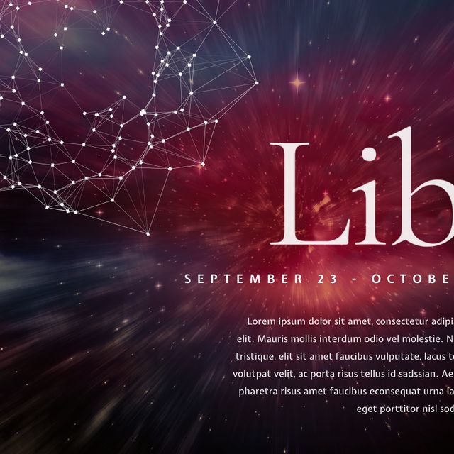 Libra Constellation with Cosmic Background for Horoscope - Download Free Stock Templates Pikwizard.com