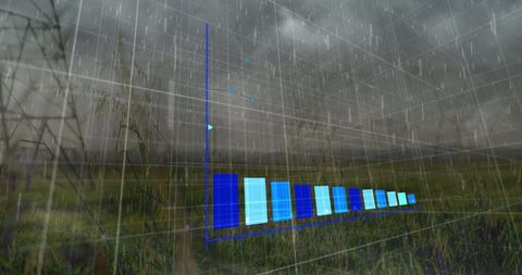 Statistical Data Projections Amid Storm During Rainy Weather - Download Free Stock Images Pikwizard.com