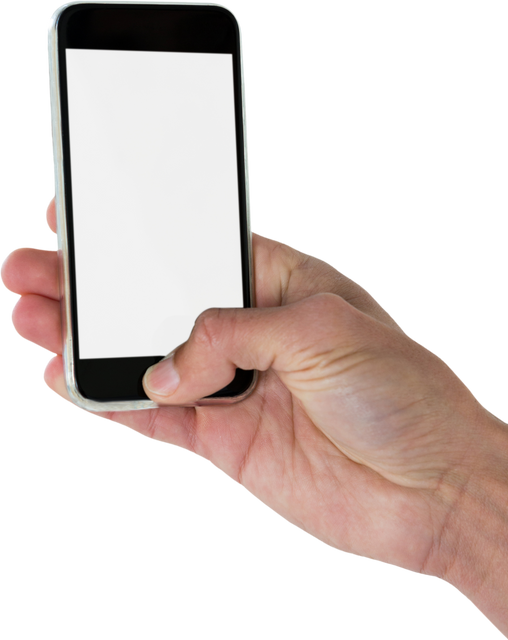 Hand Holding Modern Smartphone Against Transparent Background - Download Free Stock Videos Pikwizard.com