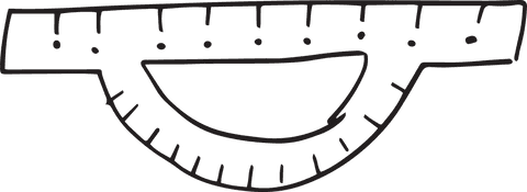 Transparent Protractor Illustration in Minimalist Style - Download Free Stock Videos Pikwizard.com