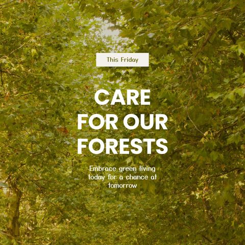 Nature Conservation Poster for Forest Awareness Campaign - Download Free Stock Templates Pikwizard.com