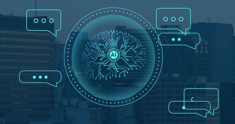 ai technology embracing digital communication concepts - Download Free Stock Images Pikwizard.com