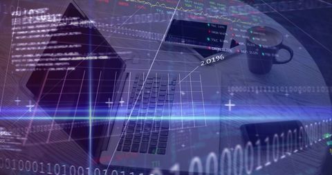 Financial Data Processing and Office Equipment Digital Composite - Download Free Stock Images Pikwizard.com