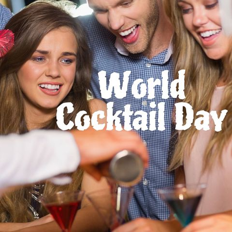 friends celebrating world cocktail day with joyful drinks - Download Free Stock Templates Pikwizard.com