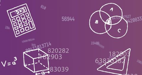 Mathematical Symbols and Formulas Overlaid on Abstract Background - Download Free Stock Images Pikwizard.com