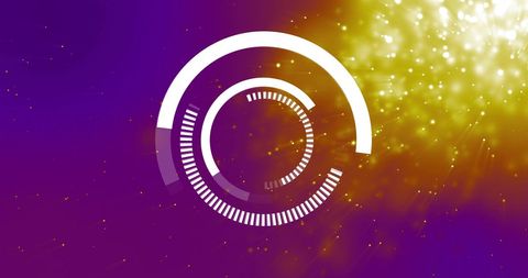 Circular Progress Bar on Sparkling Purple and Yellow Background Load Web Interface - Download Free Stock Images Pikwizard.com