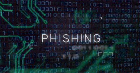 Phishing Warning on Digital Binary Code Background - Download Free Stock Images Pikwizard.com