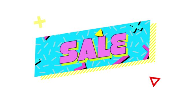 Retro Sale Banner with Vibrant Colors on Abstract Background - Download Free Stock Images Pikwizard.com