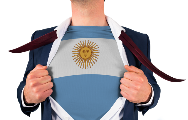 Businessman Revealing Shirt with Transparent Argentina Flag Design - Download Free Stock Videos Pikwizard.com