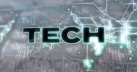 Futuristic Tech Concept with Digital Connections and Data Visuals - Download Free Stock Images Pikwizard.com