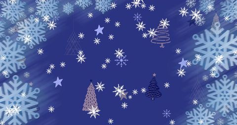 Winter Holiday Snowflake Christmas Design on Blue - Download Free Stock Images Pikwizard.com