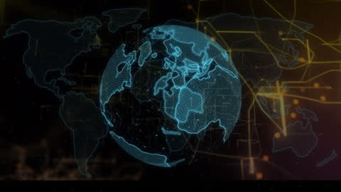 Digital Globe Overlay with Global Network Map