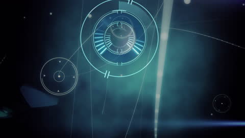 Futuristic Scope with Data Processing Animation