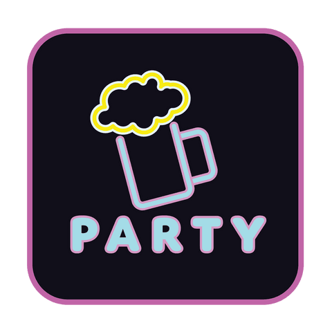 Swinging Party Icon with Beer Glass on Transparent Background - Download Free Stock Videos Pikwizard.com