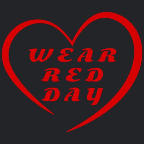 wear red day awareness campaign text inside heart shape - Download Free Stock Templates Pikwizard.com