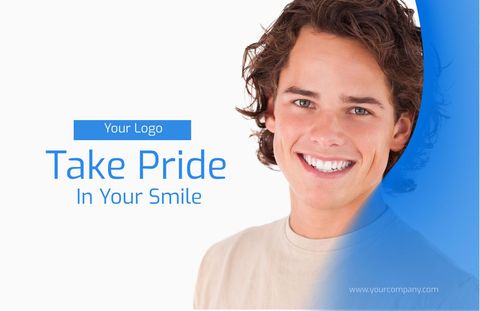 Confident Smiling Young Man Represents Dental Care Benefits - Download Free Stock Templates Pikwizard.com