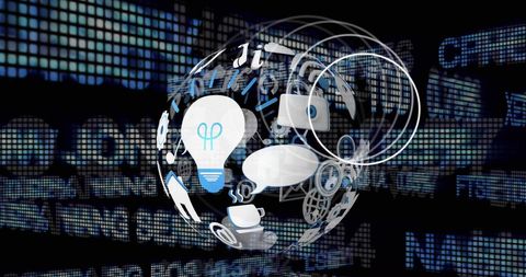 Digital Globe and Financial Data Concept