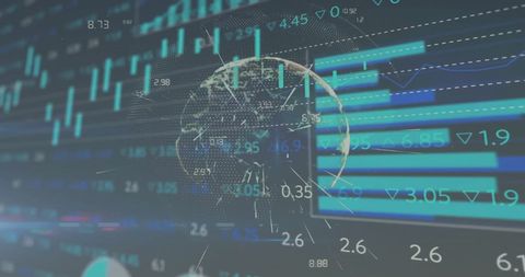 Global Network with Financial Data Integration - Download Free Stock Images Pikwizard.com