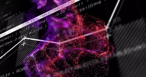 Abstract Data Visualization with Digital Particle Motion - Download Free Stock Images Pikwizard.com