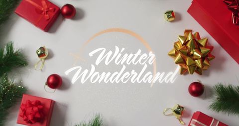 Festive Christmas Holiday Decorations in Winter Wonderland Theme - Download Free Stock Images Pikwizard.com