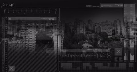 Futuristic Cityscape with Digital Data Overlay Concept - Download Free Stock Images Pikwizard.com