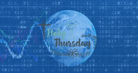 Holy Thursday Digital Connection with Global Data Visualization