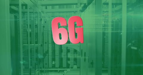 6G Concept with Digital Data Processing Over Server Racks - Download Free Stock Images Pikwizard.com