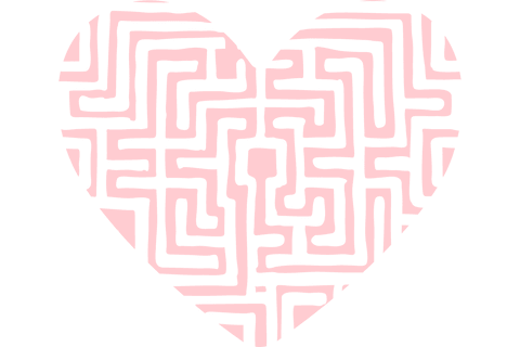intricate pink heart maze on transparent background - Download Free Stock Videos Pikwizard.com