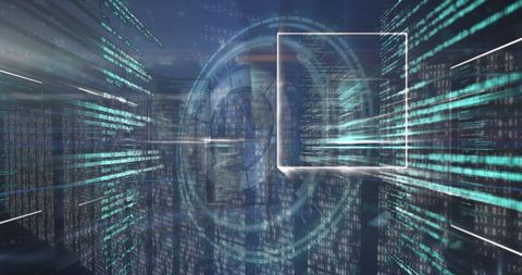 Abstract Digital Interface with Data Processing Visualization - Download Free Stock Images Pikwizard.com
