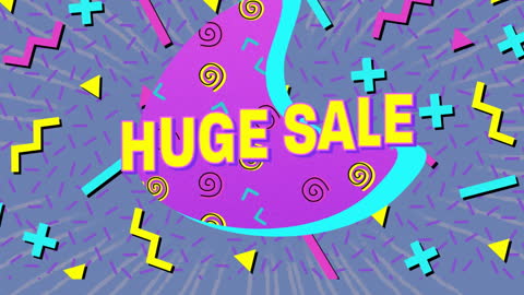 Dynamic Abstract Sale Advertisement with Bold Text