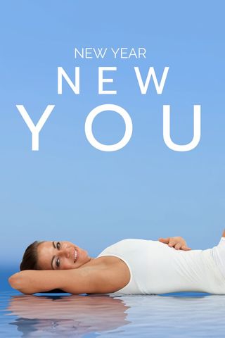 woman embracing new beginnings lying on serenity blue background - Download Free Stock Templates Pikwizard.com