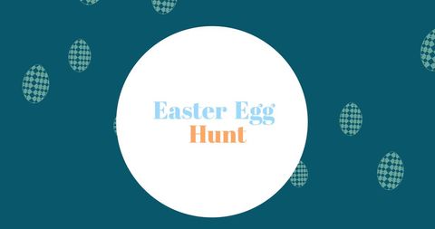 Easter egg hunt announcement with festive design