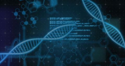 Abstract Digital DNA Strand with Data Code Visualization - Download Free Stock Images Pikwizard.com